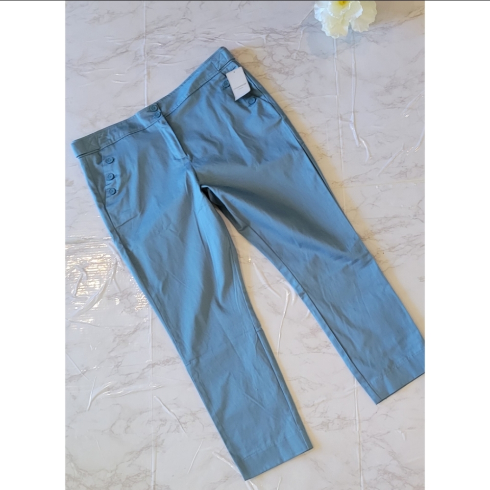 Blue Straight Leg Trouser